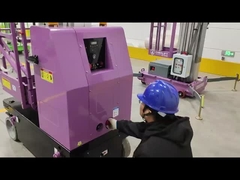 9mプラットフォーム高さ 垂直型マンリフト DC電源 ダブルマスト 自走式