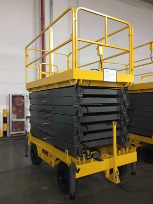 500kg モバイル・シザー・プラットフォーム 電動リフトテーブル 16m 作業高度