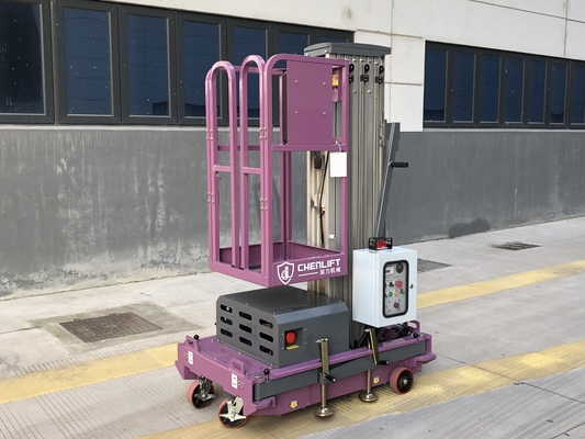 10M アルミ製の空中作業プラットフォーム (単一マスト) 125kgの負荷容量