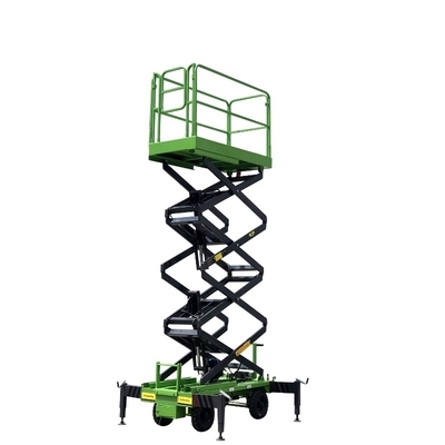 Manual Pushing Mobile Scissor Lift Working Height 8 Meters 500Kg Loading Capacity Aerial Work Platform