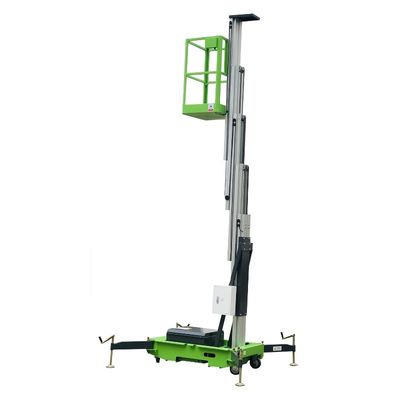 130kg Load Aluminum Aerial Work Platform , Vertical Mast Lift With Long Life