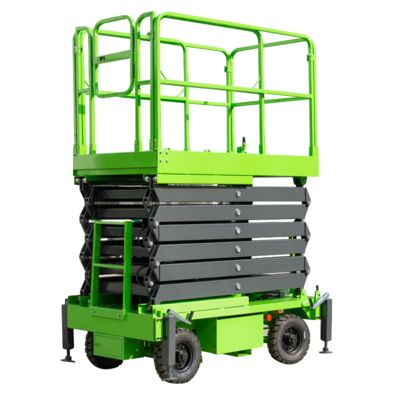 14M Small Electric Scissor Lift With Motorized Device Loading Capacity At 450Kg