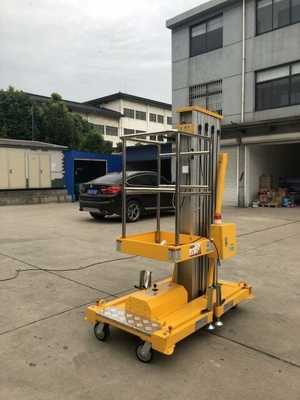 Yellow Single Mast Aerial Platform Lift 8m And Loading 130Kg Long Life Time