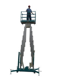 200Kg Loading Capacity Aluminum Double Mast Mobile Aerial Work Platform 10m Lifting Height