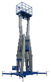 Six Mast 18m Aerial Work Platform Aluminum Profile 150Kg